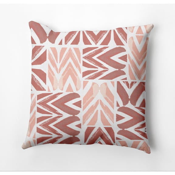 Simply Daisy More Urban Graffiti Decorative Throw Pillow, Brown/White, 18 in x 18 in
