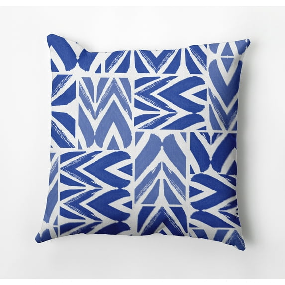 Simply Daisy More Urban Graffiti Outdoor Pillow, Blue, 18 in x 18 in