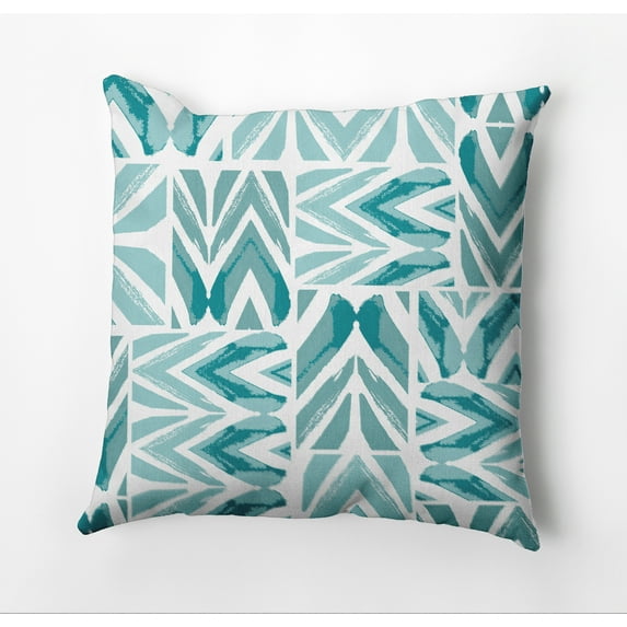 Simply Daisy More Urban Graffiti Outdoor Pillow, Green, 16 in x 16 in