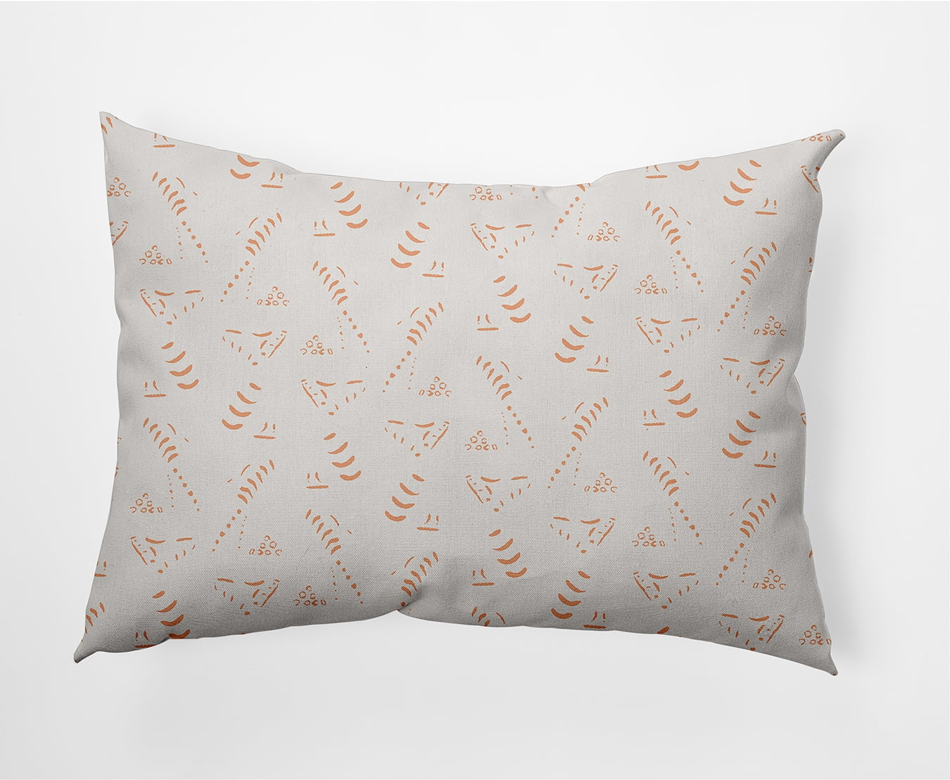 Simply Daisy Muted Bongo Outdoor Pillow, Orange/White, 14 in x 20 in