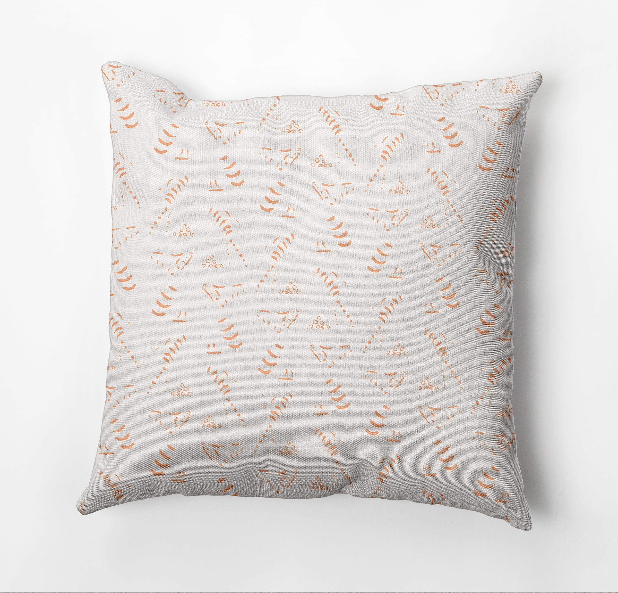 Simply Daisy Muted Bongo Outdoor Pillow, Orange/White, 20 in x 20 in