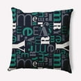 thumbnail image 1 of Simply Daisy Navy Colored Crazy Merry Christmas Soft Spun Polyester Indoor/Outdoor Throw Pillow, 16" x 16", 1 of 4