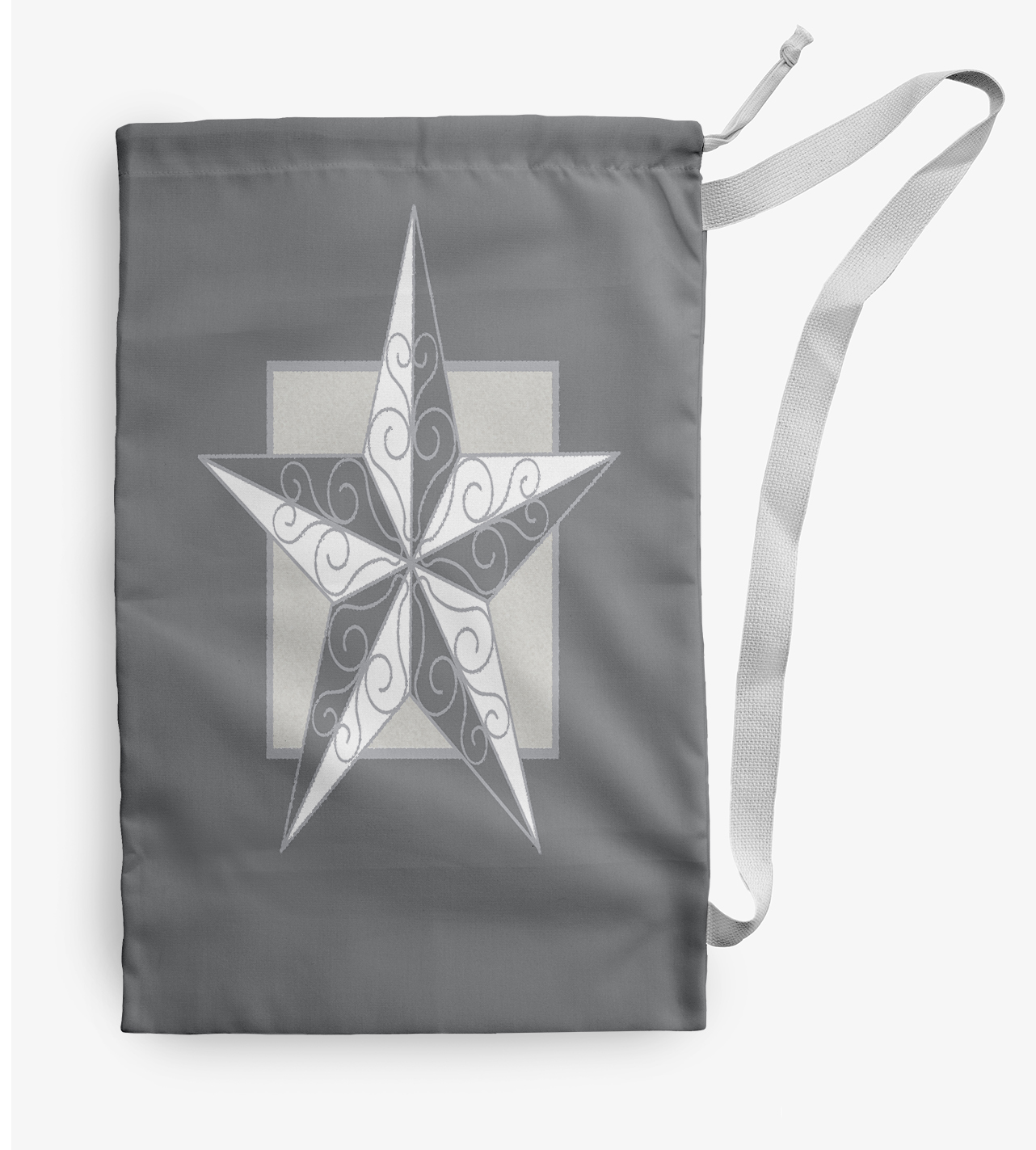 Simply Daisy Night Star 18 x 29 in Grey Laundry Bag