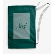 Simply Daisy Noel 28 x 36 in Teal Laundry Bag