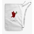 thumbnail image 1 of Simply Daisy Noel Bird 28 x 36 in White Laundry Bag, 1 of 3