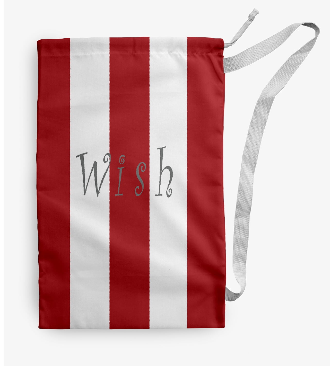 Simply Daisy Noel on a Stripe 18 x 29 in Orange Laundry Bag