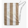 thumbnail image 1 of Simply Daisy Noel on a Stripe 18 x 29 inch Taupe Laundry Bag, 1 of 3