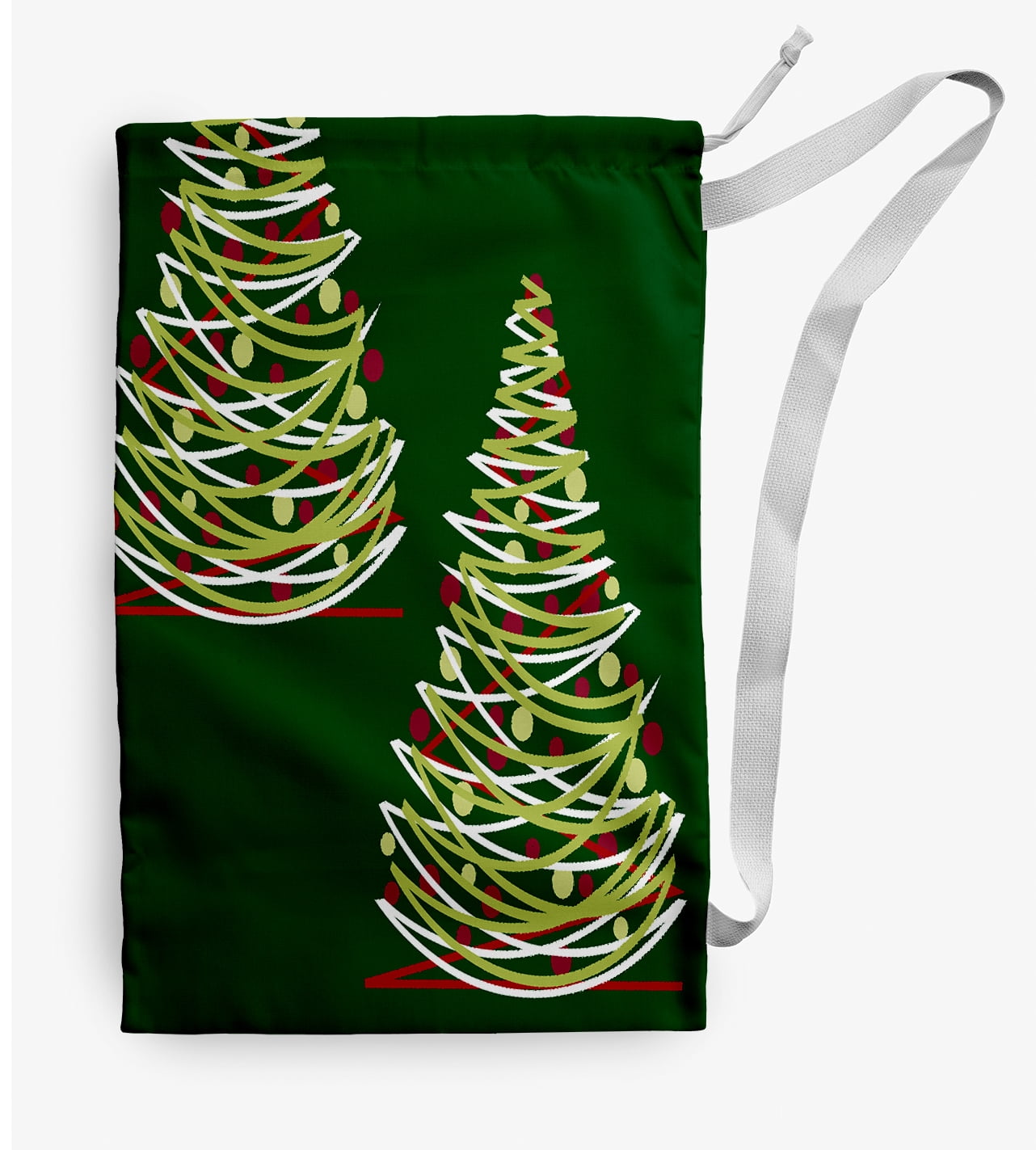 Simply Daisy O Tannenbaum 18 x 29 in Green Laundry Bag