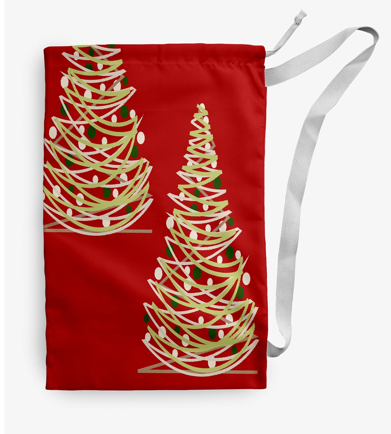 Simply Daisy O Tannenbaum 18 x 29 in Red Laundry Bag