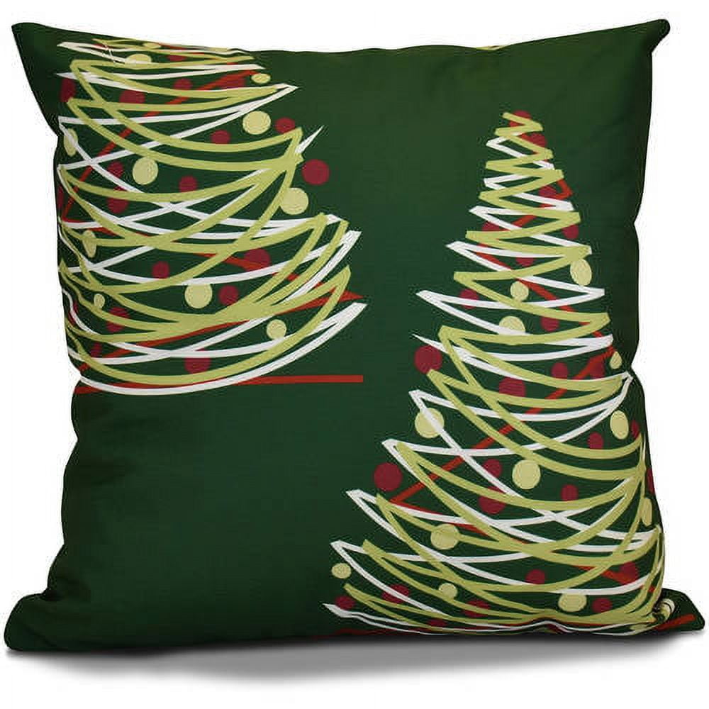 Simply Daisy O Tannenbaum Geometric Print Outdoor Pillow
