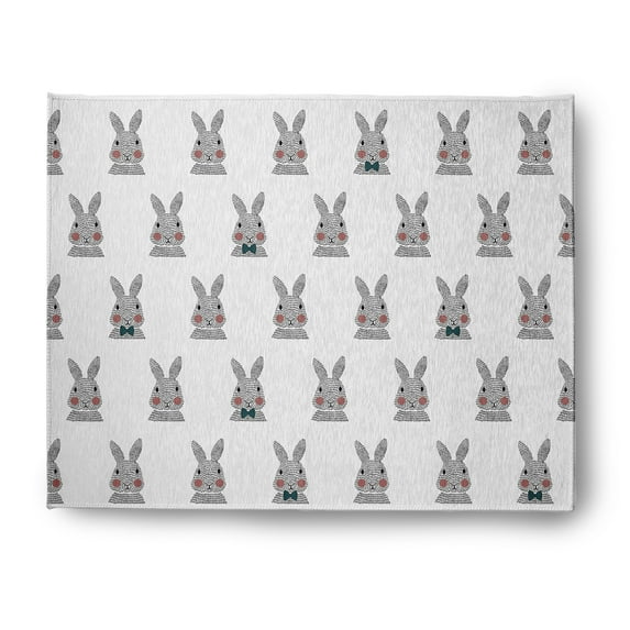 Simply Daisy Ocean Abyss Green Bunny Fluffle Easter Area Rug, 8' x 10'