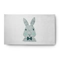thumbnail image 1 of Simply Daisy Ocean Abyss Green Monochrome Bunny Easter Area Rug, 3' x 5', 1 of 2