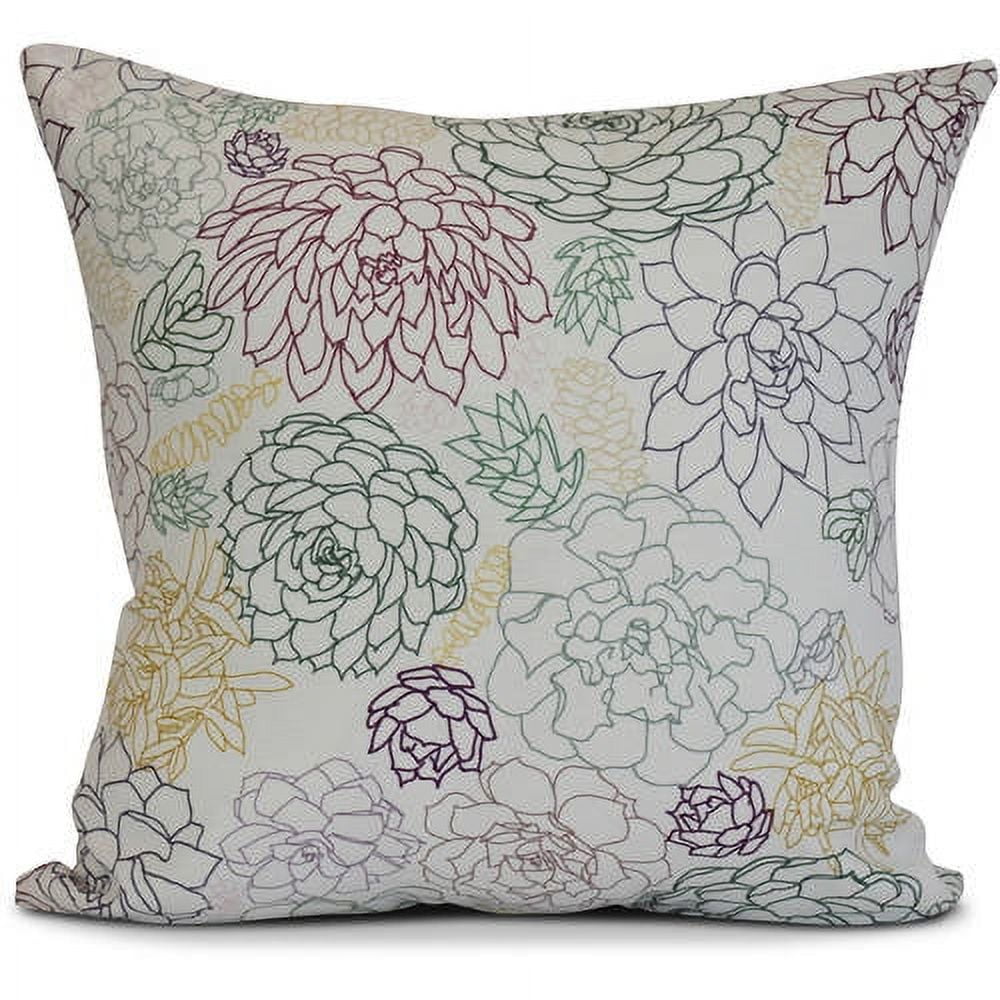 Simply Daisy, Opal, Floral Print Pillow