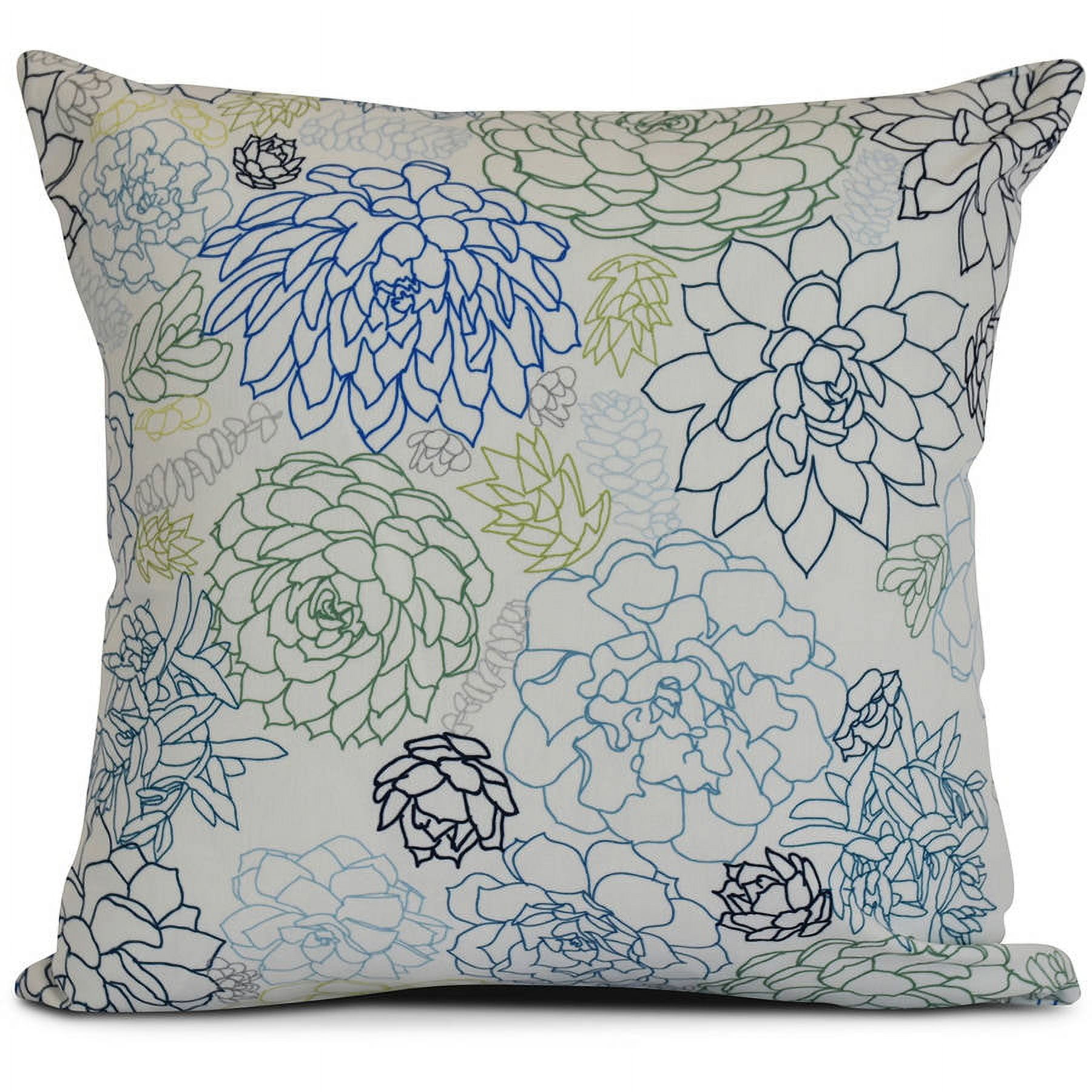 Simply Daisy, Opal, Floral Print Pillow