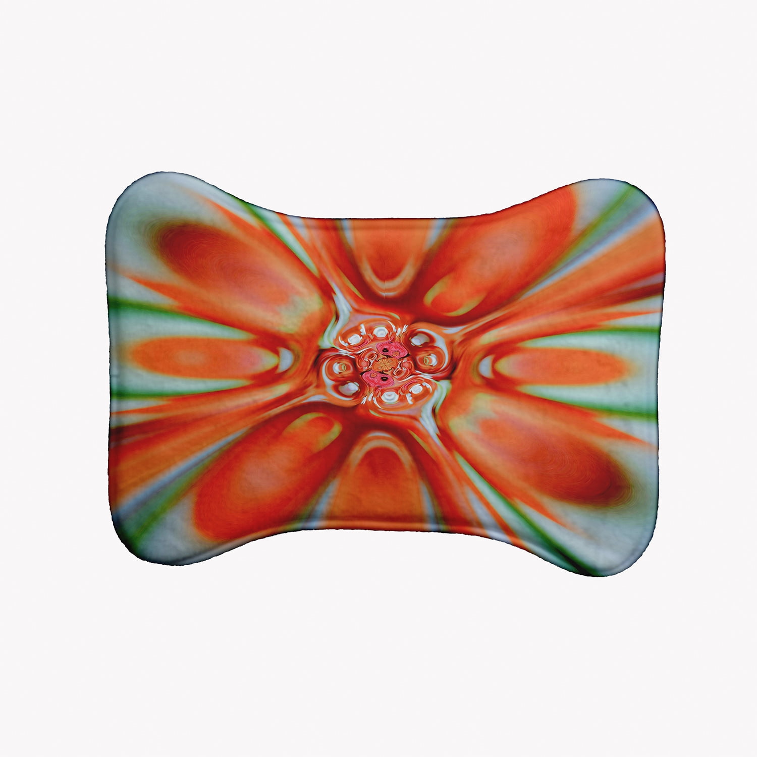 Simply Daisy Orange Beauty Bone Shape Pet Feeding Mat for Dogs