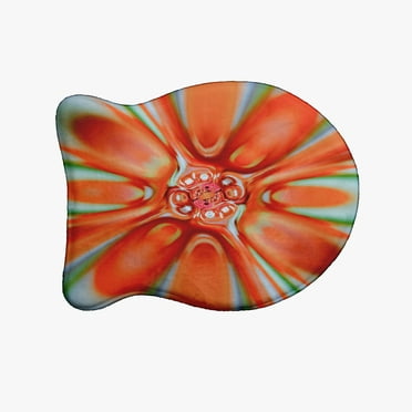 Simply Daisy Orange Beauty Fish Shape Pet Feeding Mat for Cats