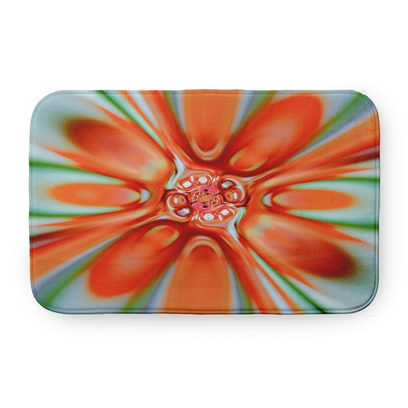 Simply Daisy Orange Beauty Pet Feeding Mat for Dogs and Cats