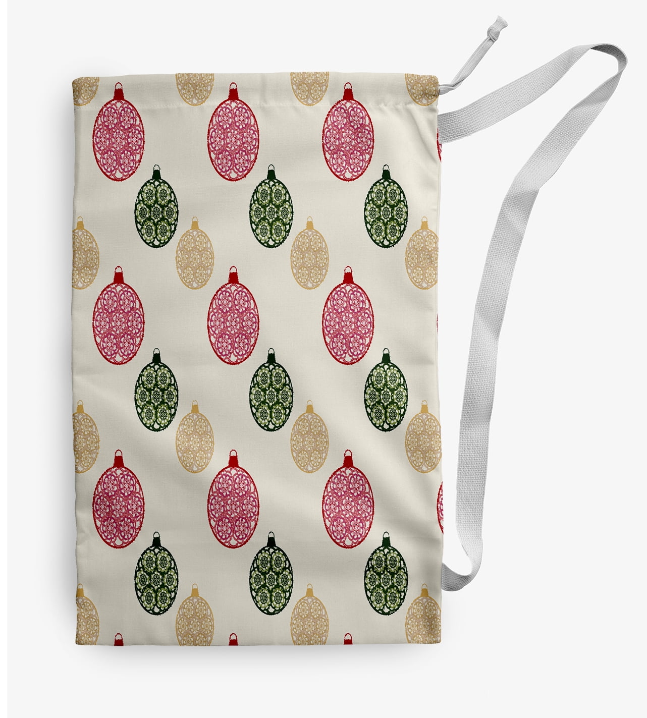 Simply Daisy Ornaments Pattern 18 x 29 in Multi Laundry Bag
