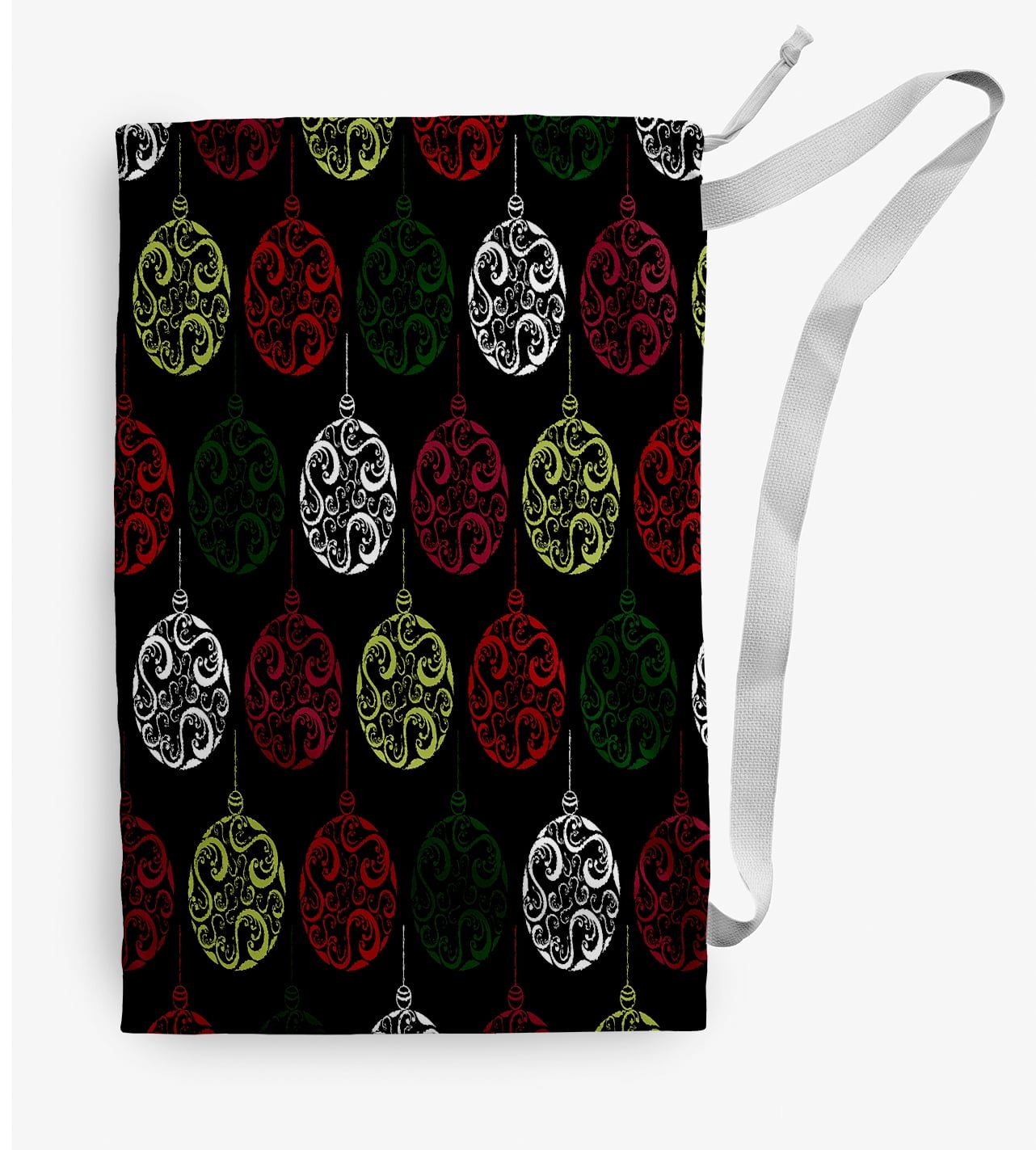 Simply Daisy Painterly Bulbs 18 x 29 in Black Laundry Bag