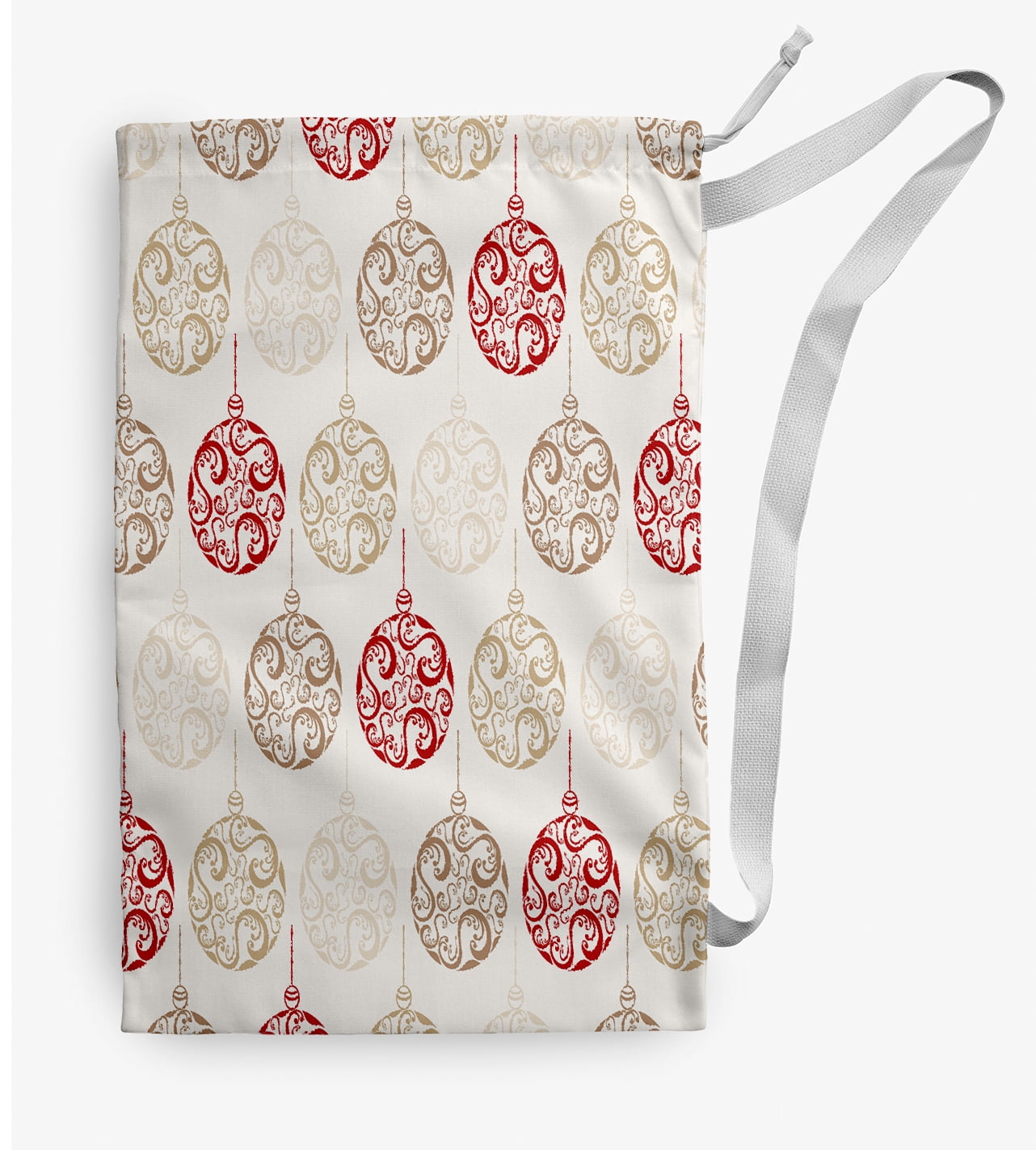 Simply Daisy Painterly Bulbs 18 x 29 in Red Laundry Bag