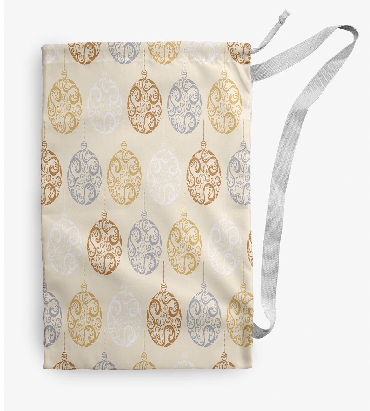 Simply Daisy Painterly Bulbs 28 x 36 in Yellow Laundry Bag