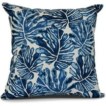 Simply Daisy, Palm Leaves, Floral Print Outdoor Pillow