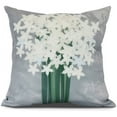 thumbnail image 1 of Simply Daisy, Paperwhites, Floral Print Outdoor Pillow, 1 of 2