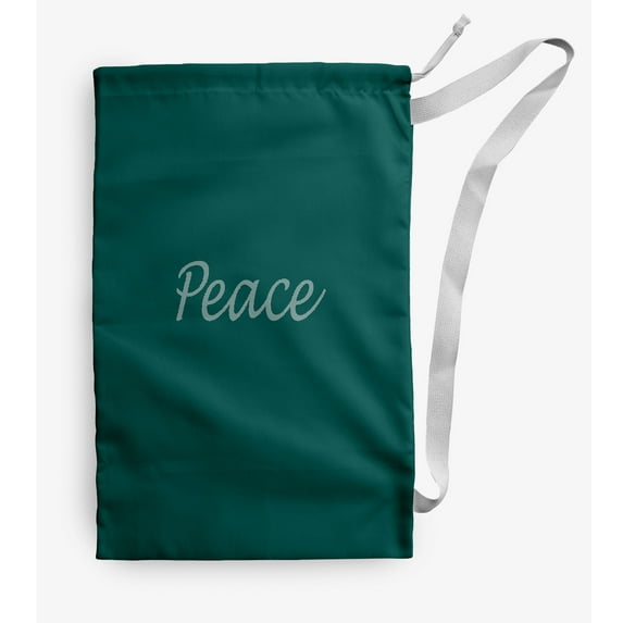Simply Daisy Peace 18 x 29 in Blue Laundry Bag