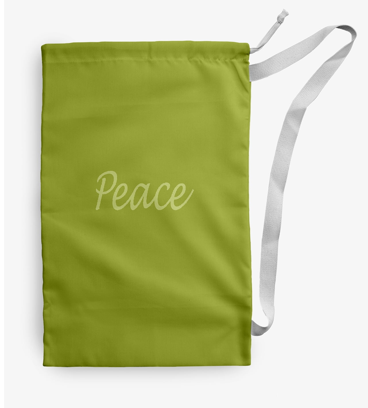 Simply Daisy Peace 18 x 29 in Bright Green Laundry Bag