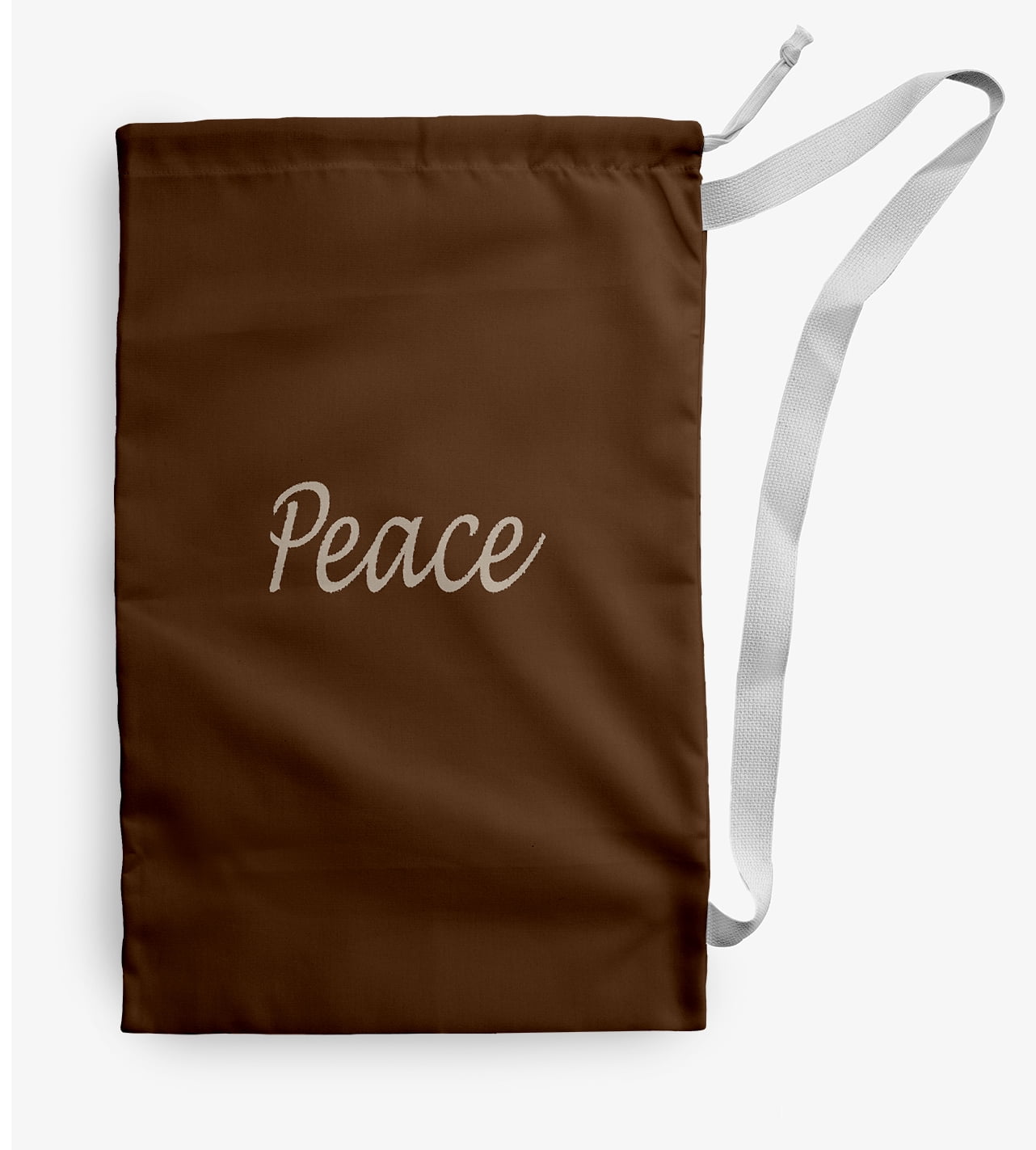 Simply Daisy Peace 18 x 29 in Brown Laundry Bag