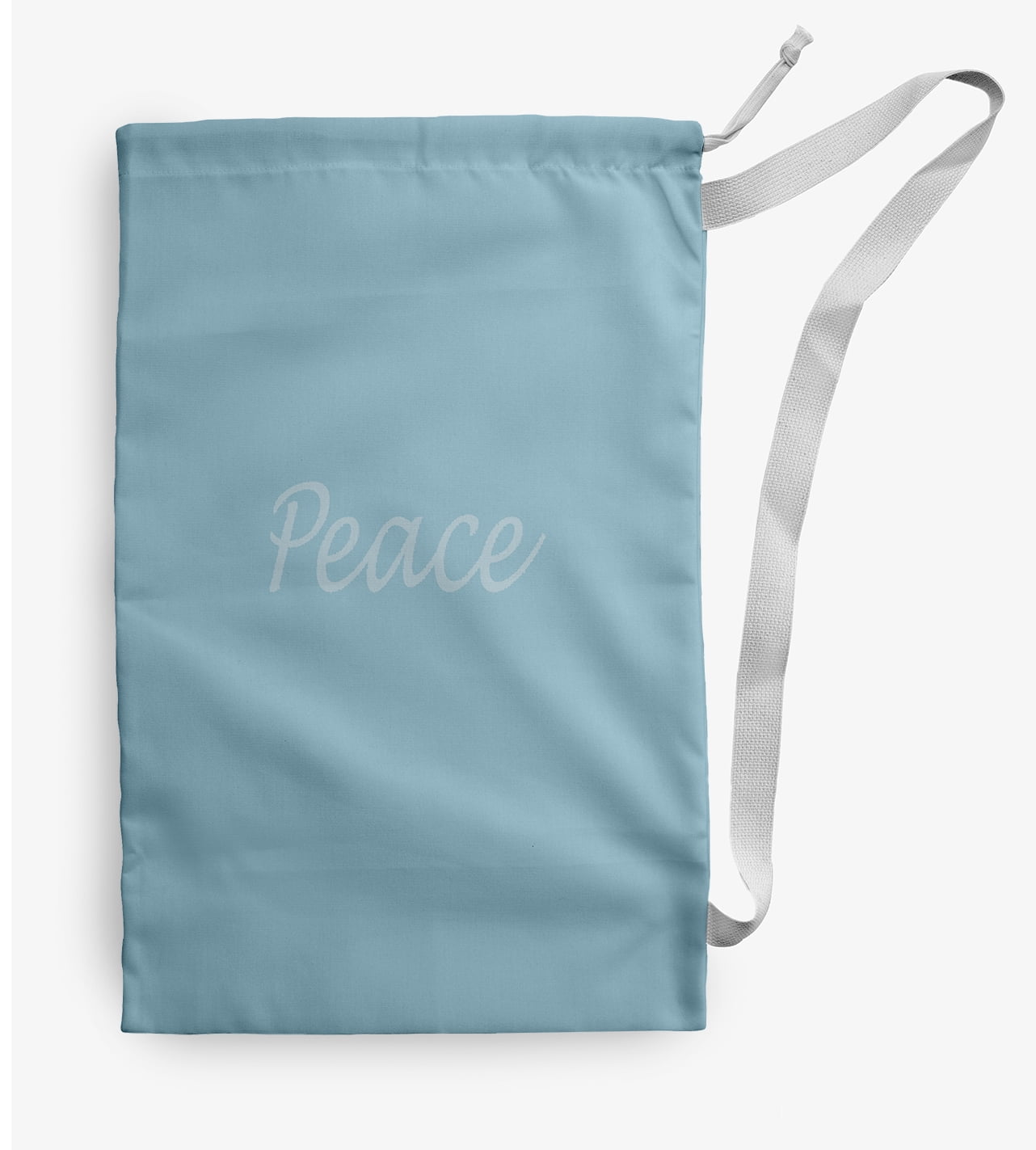 Simply Daisy Peace 18 x 29 in Teal Laundry Bag