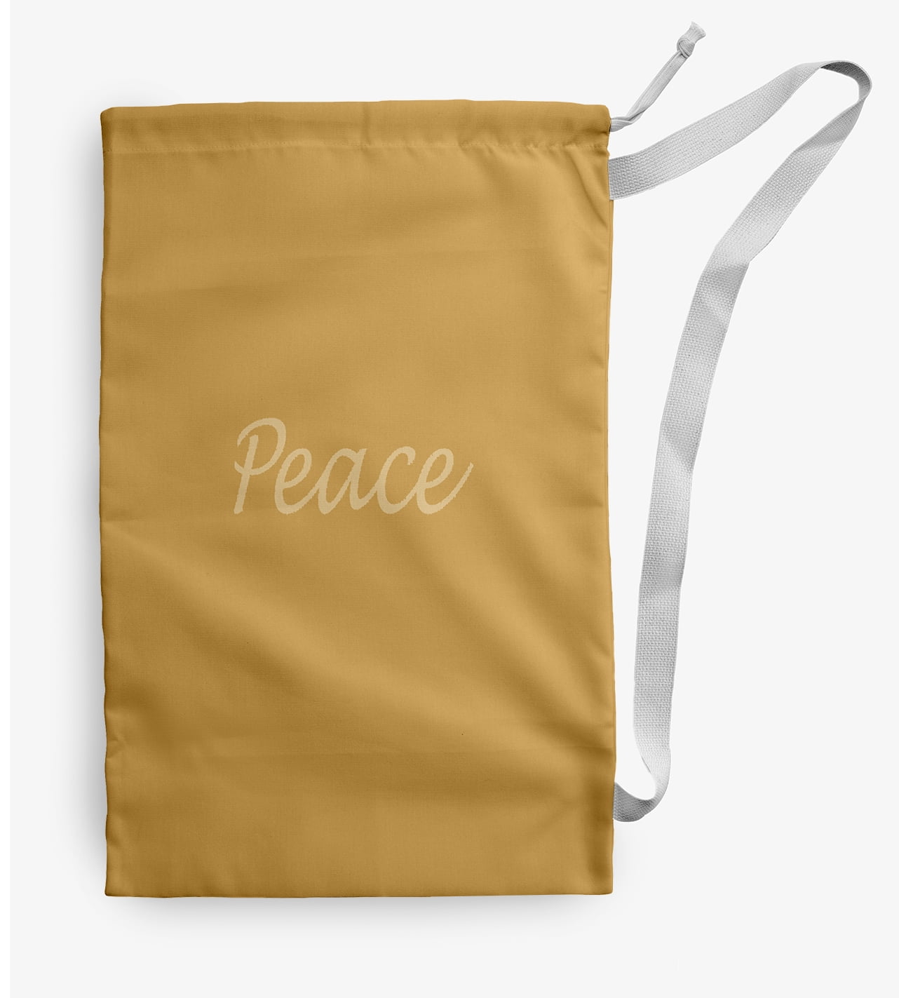Simply Daisy Peace 18 x 29 in Yellow Laundry Bag
