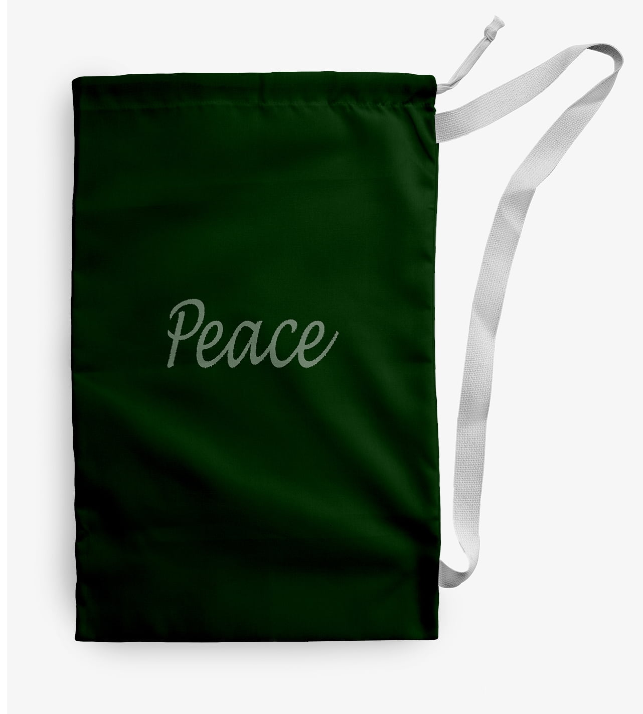 Simply Daisy Peace 18 x 29 inch Evergreen Laundry Bag