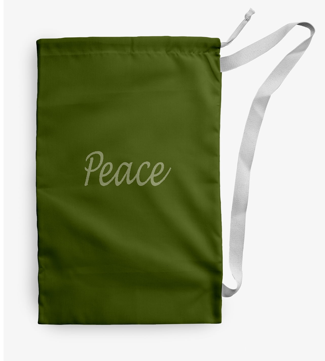 Simply Daisy Peace 28 x 36 in Fern Green Laundry Bag