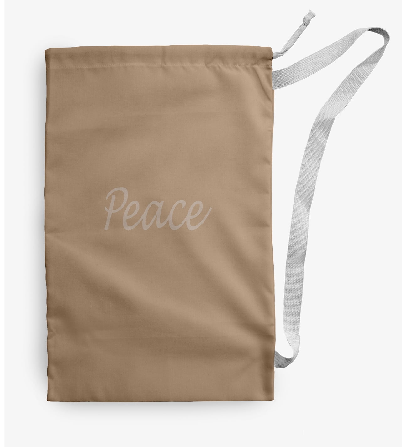 Simply Daisy Peace 28 x 36 in Taupe Laundry Bag