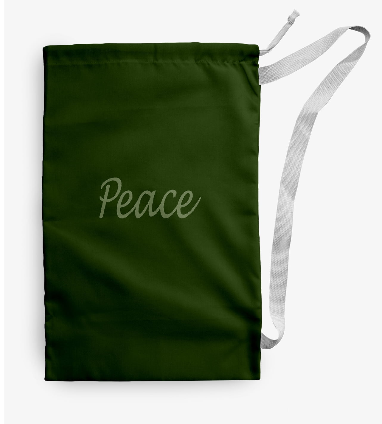 Simply Daisy Peace 28 x 36 inch Dark Green Laundry Bag