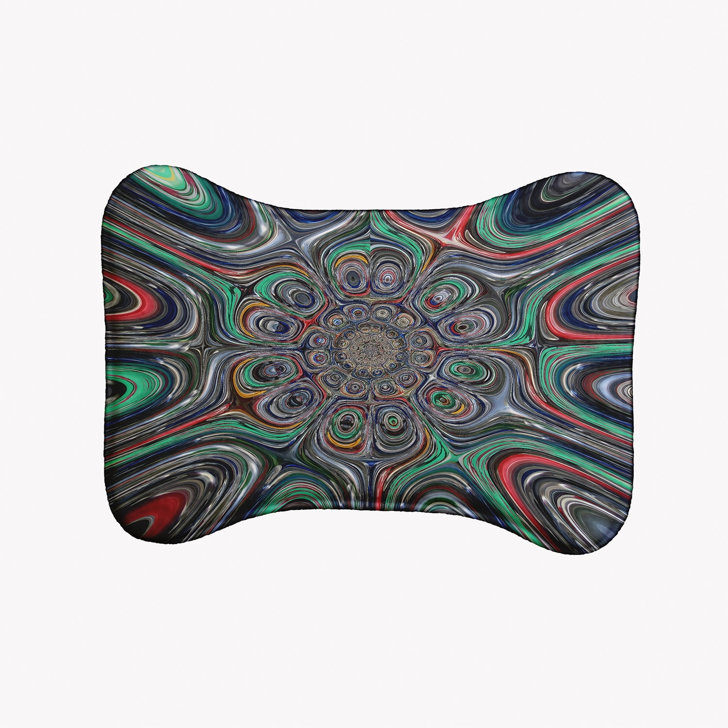 Simply Daisy Peacock Bone Shape Pet Feeding Mat for Dogs