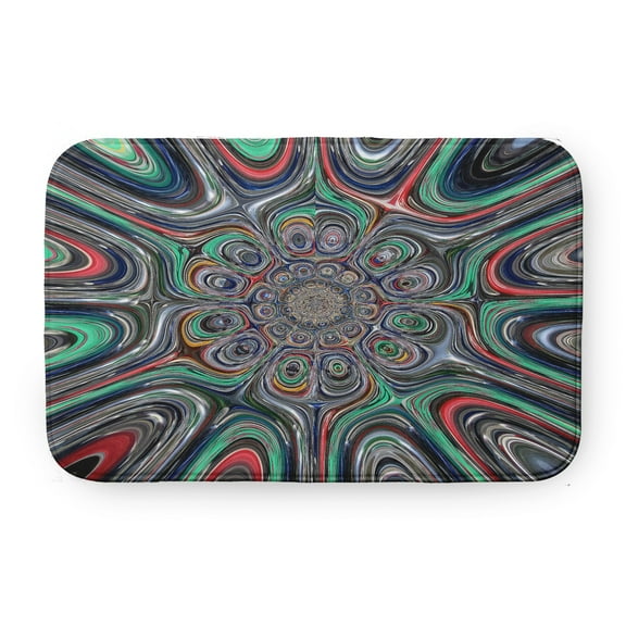 Simply Daisy Peacock Pet Feeding Mat for Dogs and Cats