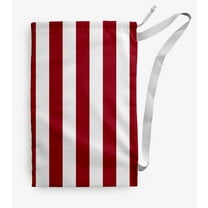 Simply Daisy Perfect Stripes 28 x 36 in Red Laundry Bag
