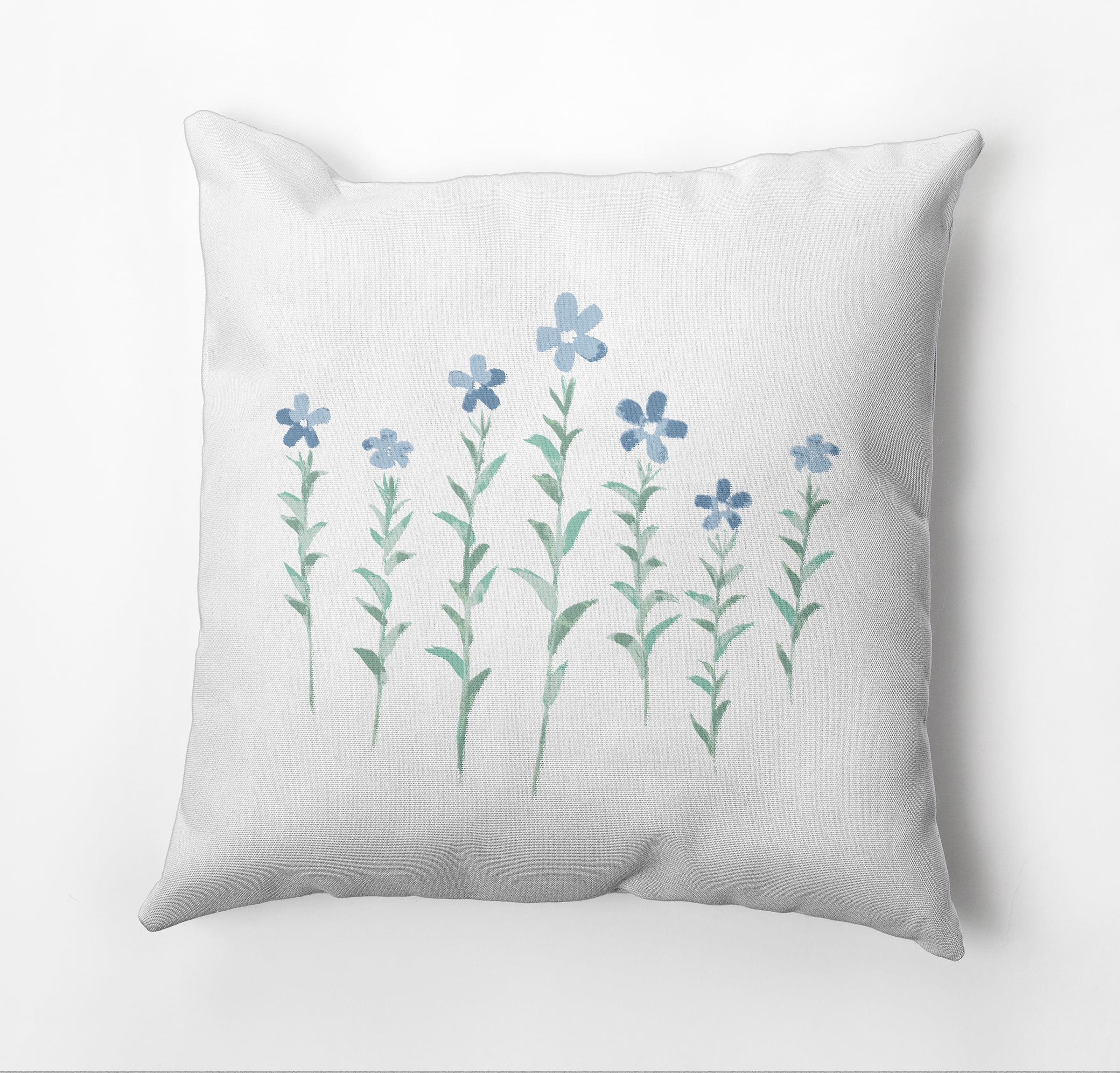 Simply Daisy Periwinkle Decorative Throw Pillow, White/Blue/Green, 16 in x 16 in
