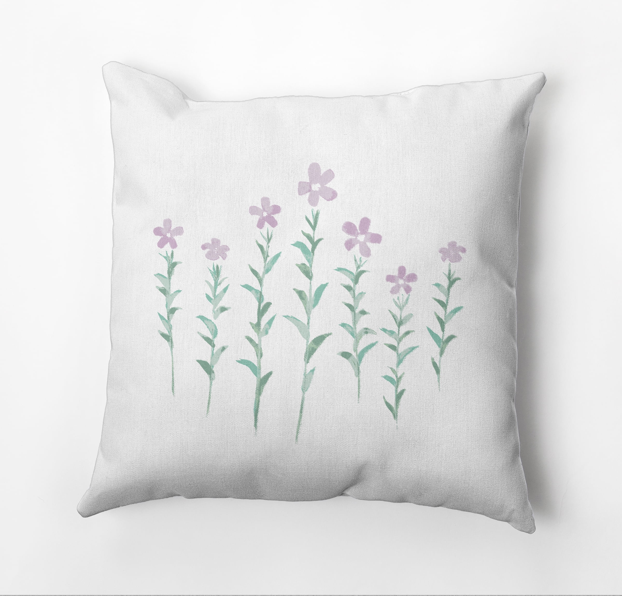 Simply Daisy Periwinkle Outdoor Pillow, Purple/White, 18 in x 18 in