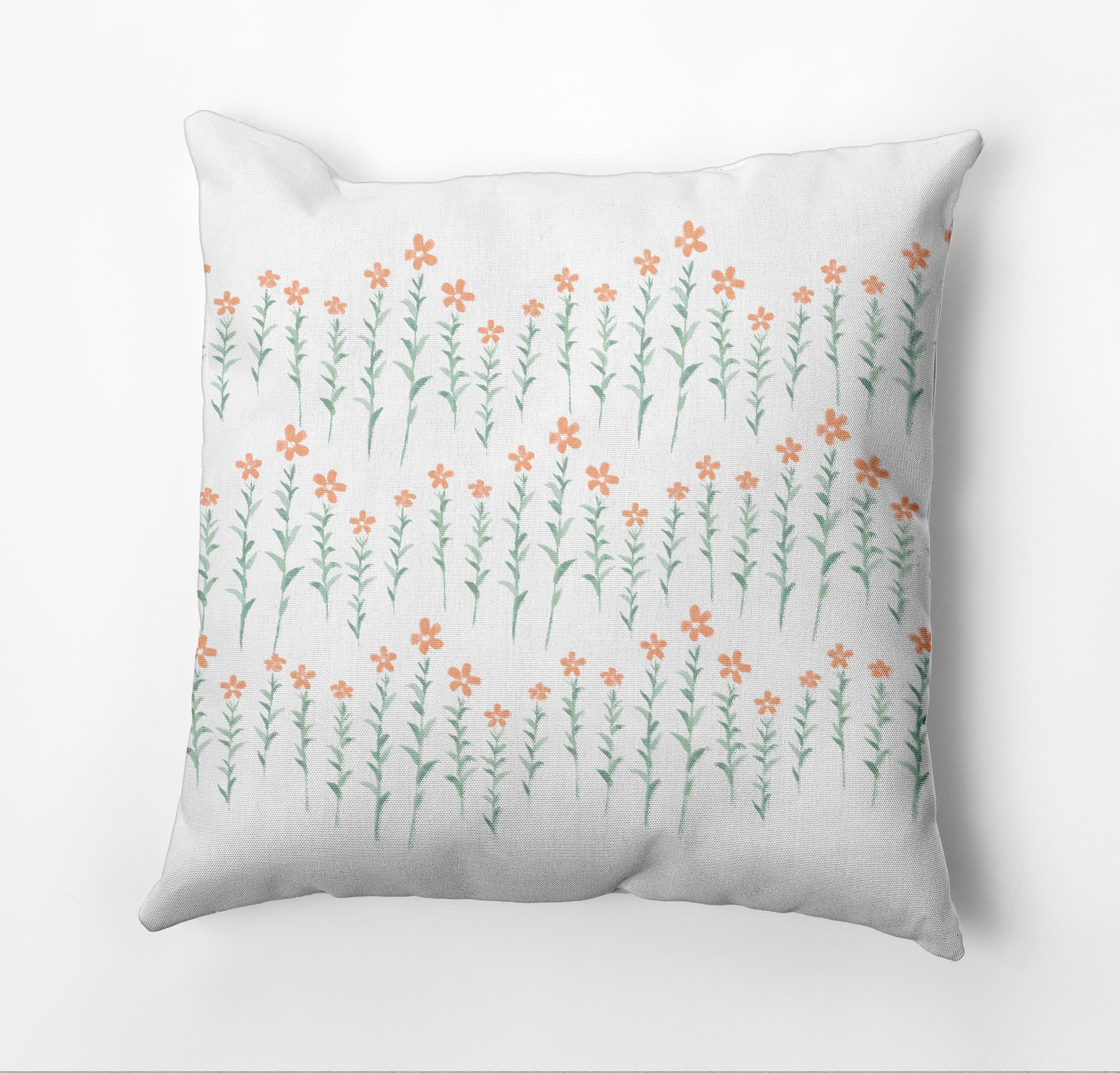 Simply Daisy Periwinkle Stripe Outdoor Pillow, Orange/White, 18 in x 18 in