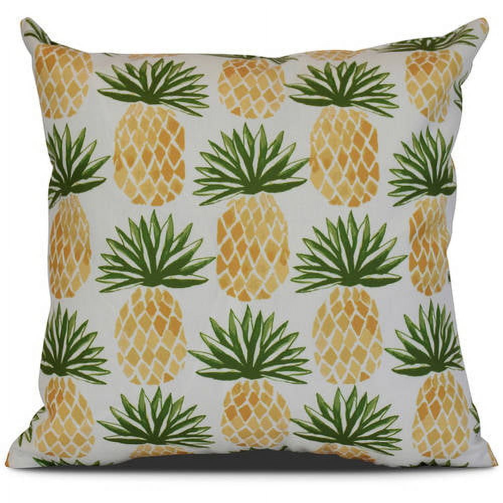Simply Daisy, Pineapple Stripes, Geometric Print Outdoor Pillow