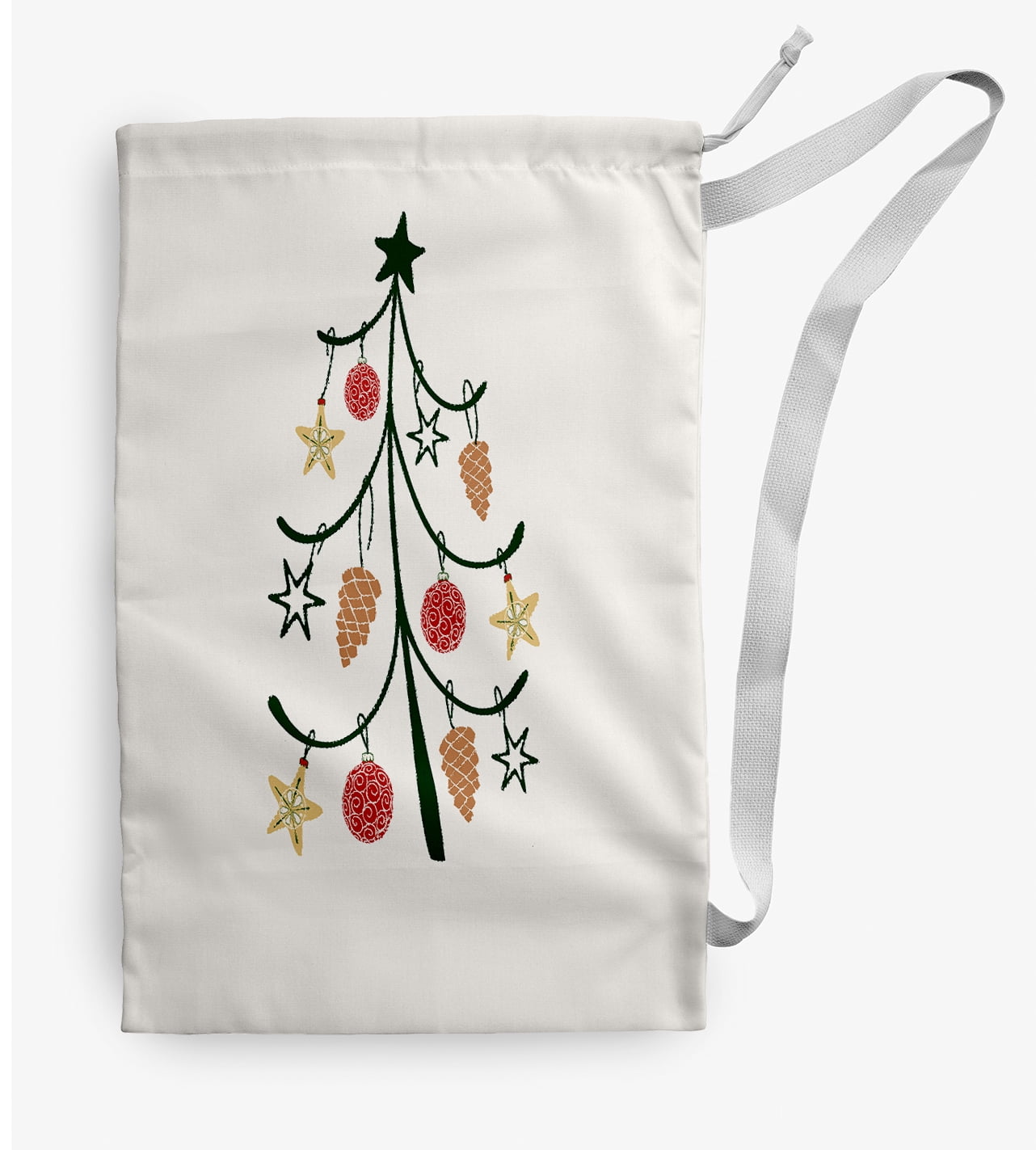 Simply Daisy Pinecone Tree 28 x 36 in Ivory Laundry Bag