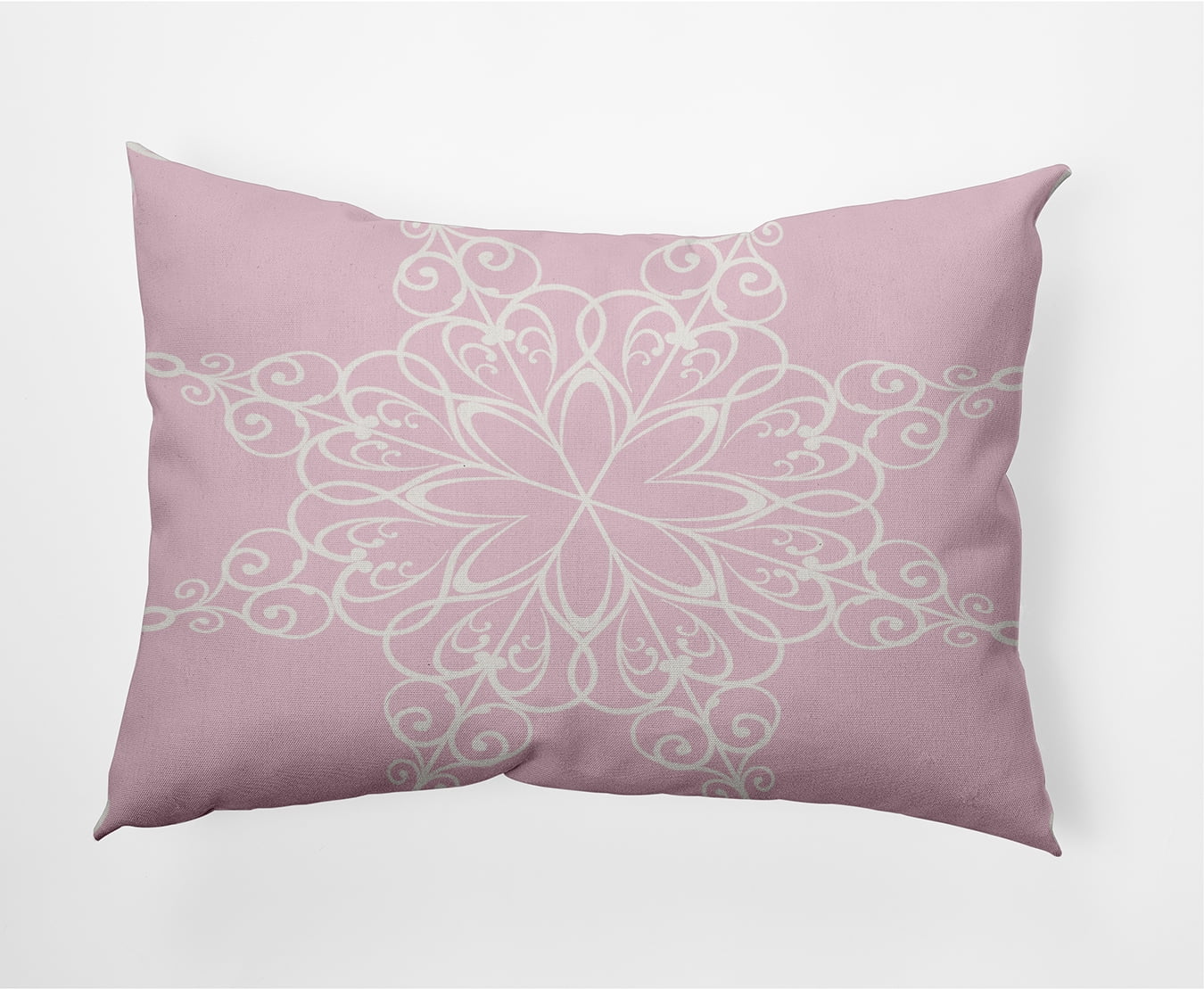 20" x 14" Simply Daisy Snowflake Polyester Indoor/Outdoor Pillow, Pink (1 Count)