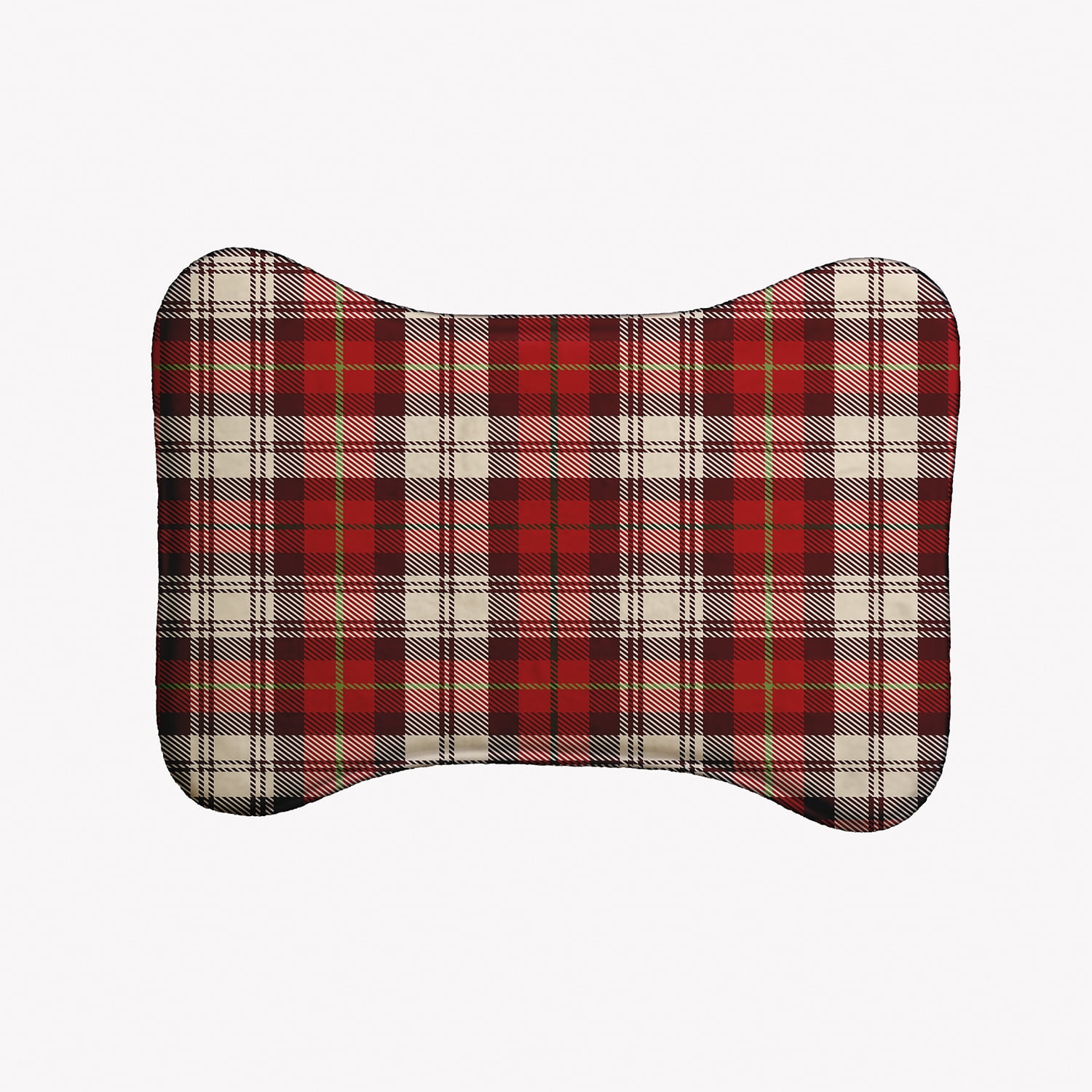 Simply Daisy Plaid Bone Shape Pet Feeding Mat for Dogs