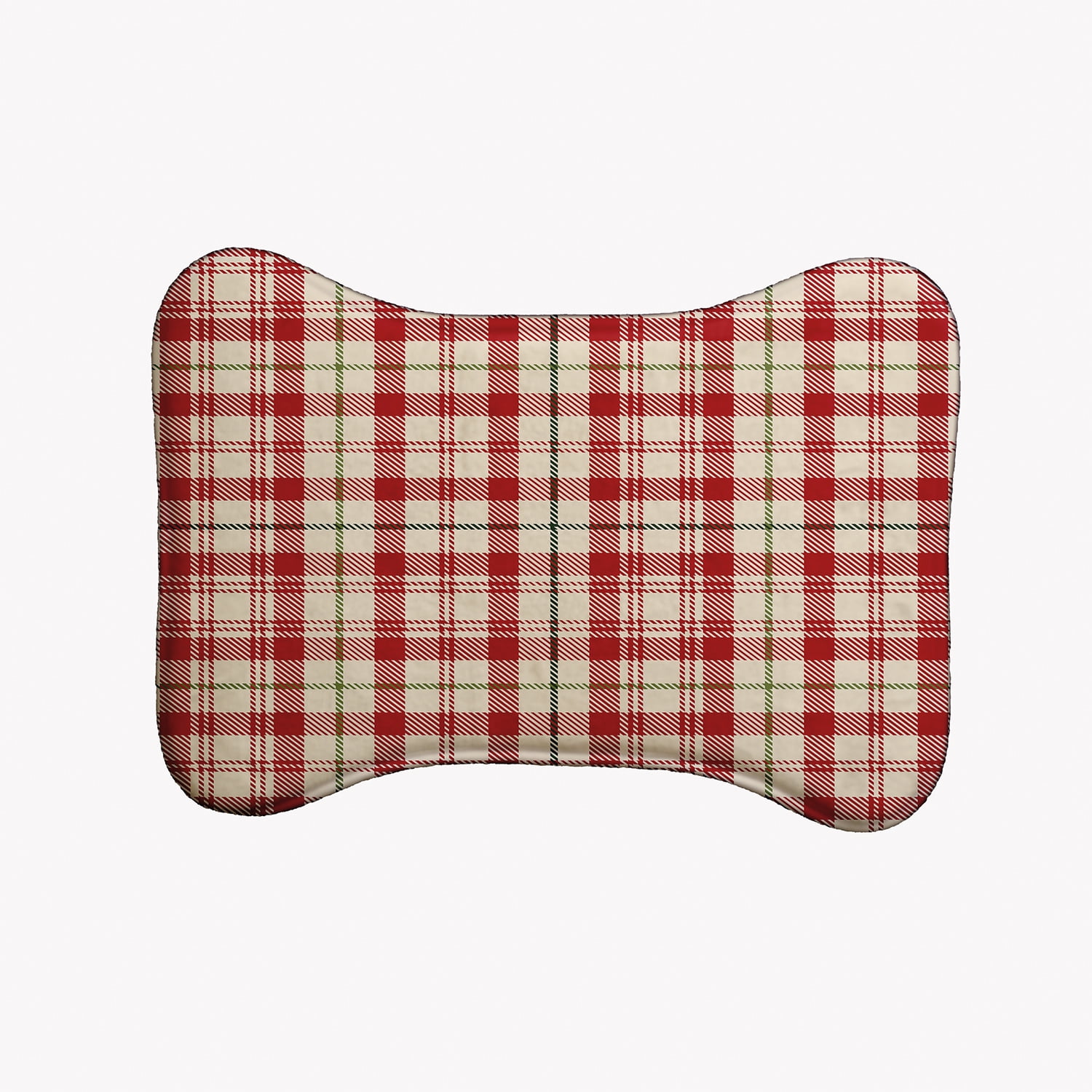 Simply Daisy Plaid Bone Shape Pet Feeding Mat for Dogs