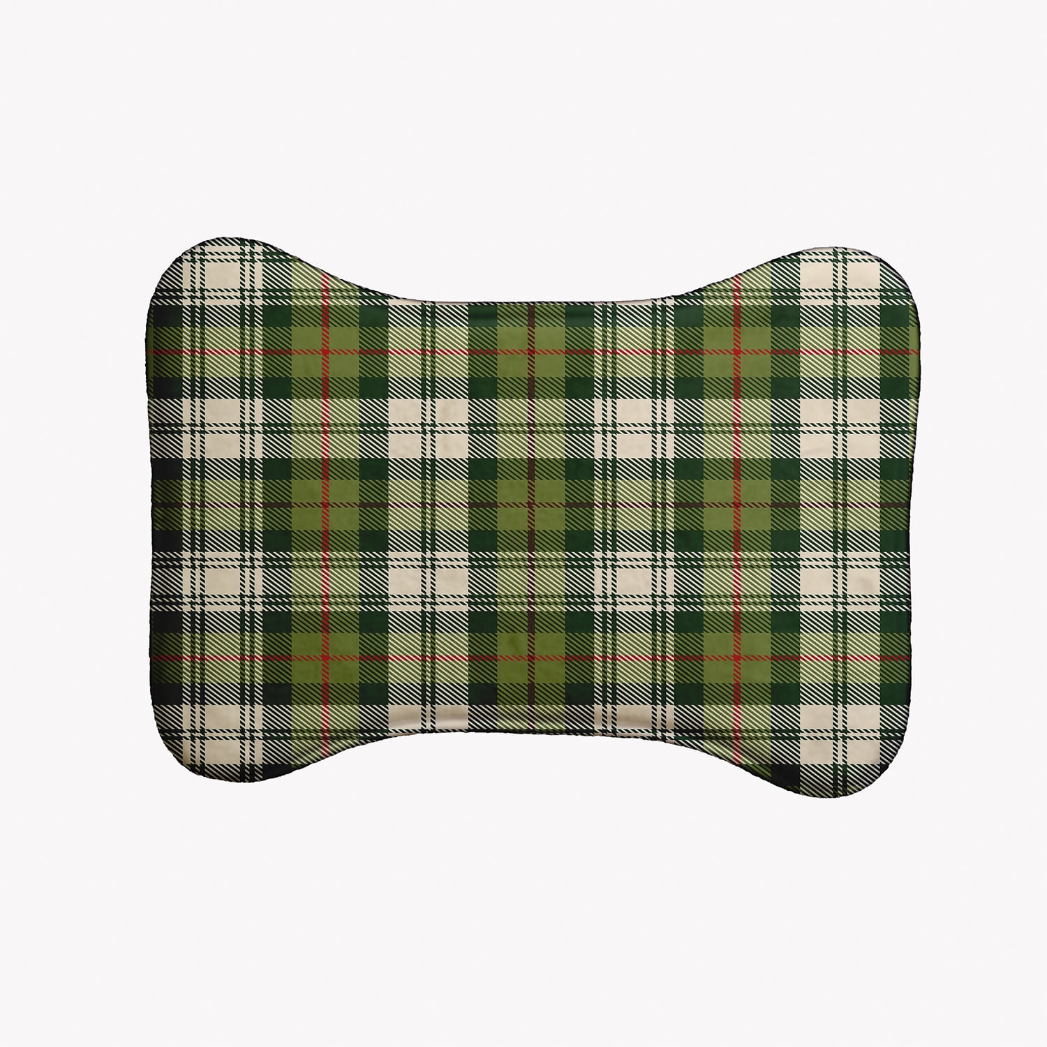 Simply Daisy Plaid Bone Shape Pet Feeding Mat for Dogs