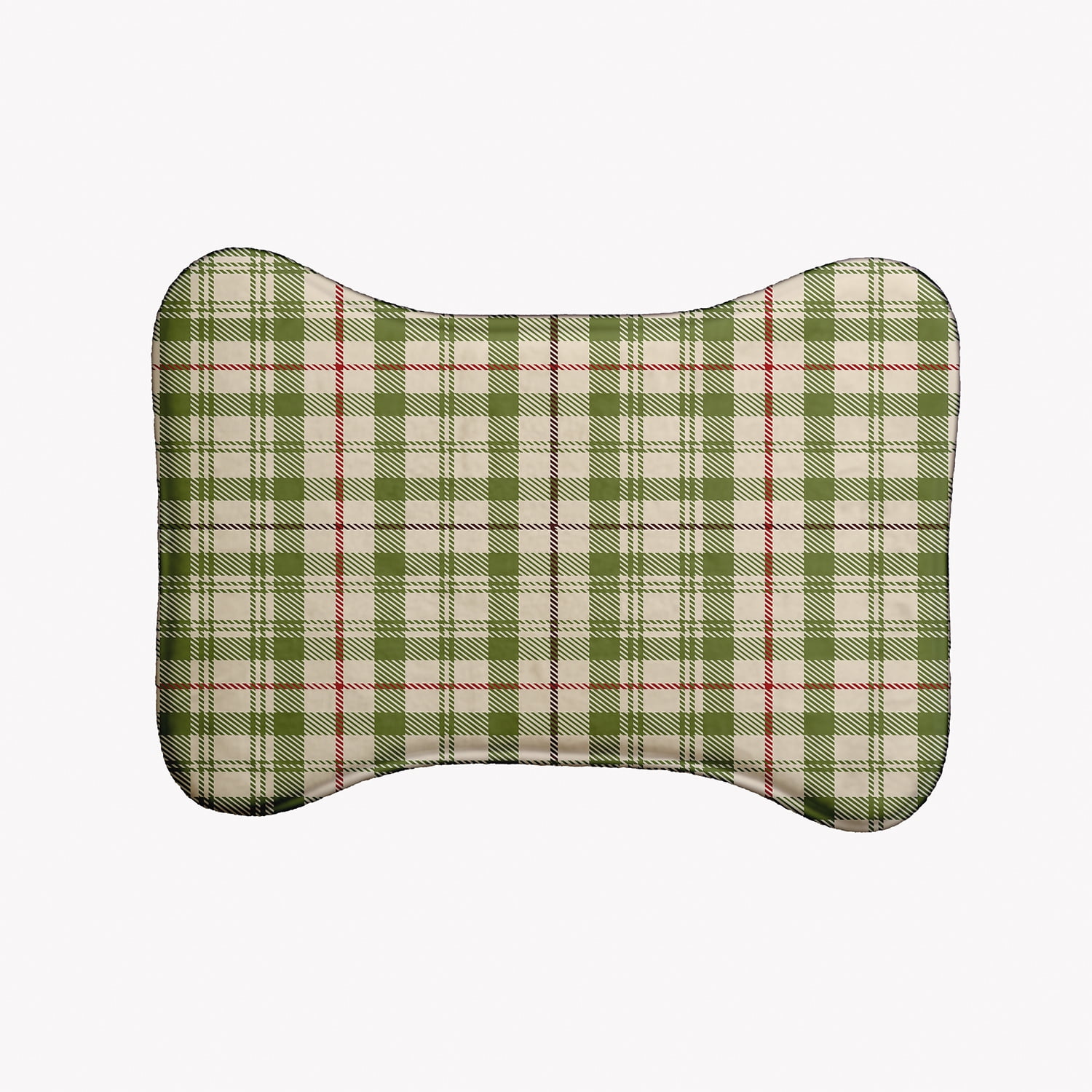 Simply Daisy Plaid Bone Shape Pet Feeding Mat for Dogs