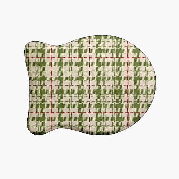 Simply Daisy Plaid Fish Shape Pet Feeding Mat for Cats